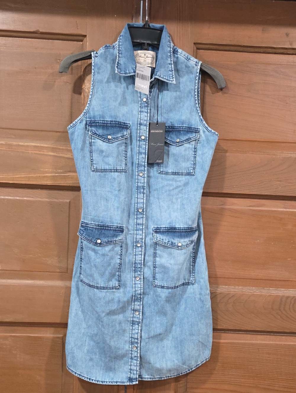 Mavi Light Blue Denim Sleeveless Mini Dress